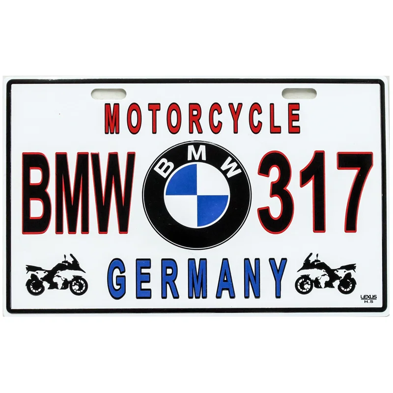 پلاک موتور سیکلت مدل BMW