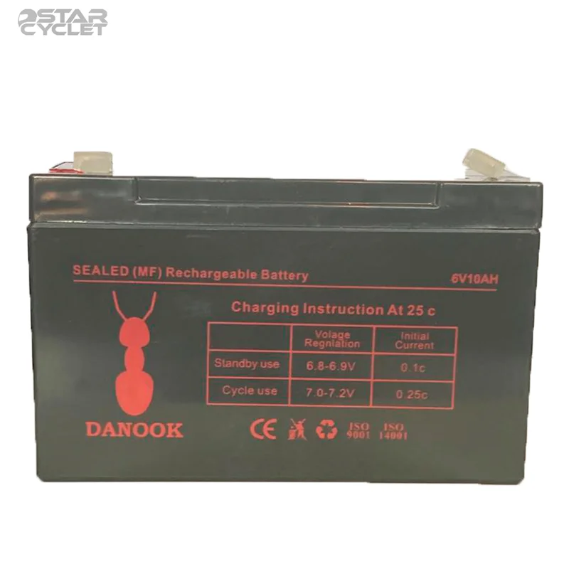 باتری دانوک مدل 6V 10A مناسب ماشین و موتورهای شارژی