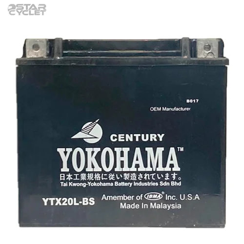 باتری موتور سیکلت یوکوهاما مدل 12V 20A مناسب چهارچرخ های وینچ دار