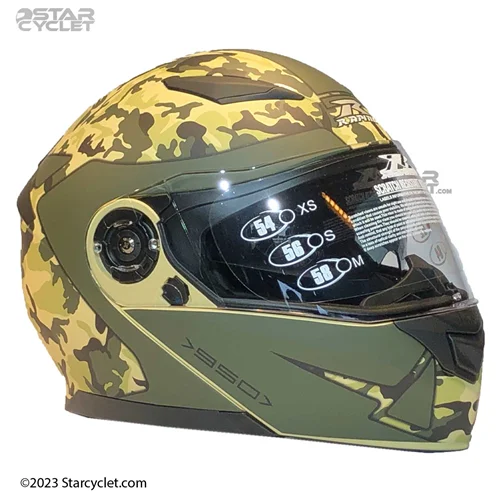 کلاه کاسکت فک متحرک راپیدو مدل 950 ARMY