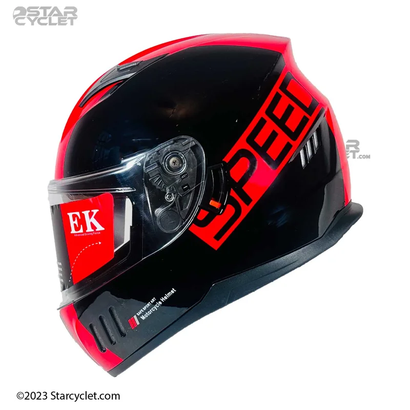 کلاه کاسکت فک ثابت EK مدل BLK-RED