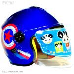 کلاه کاسکت بدون فک کودک مدل avenger-blu