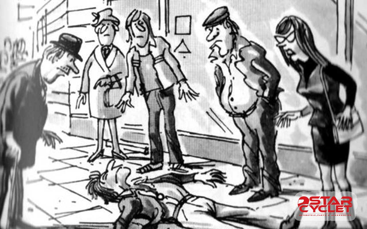 اثر تماشاگر در تصادف موتور سیکلت
