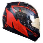 کلاه کاسکت نولان مدل N64 Hexagon Flat Black Red