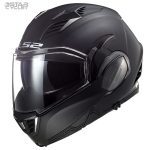 کلاه کاسکت ال اس تو فول متحرک مدل VALIANTII-BLMAT مشکی مات (هواکش کروم)