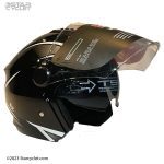 کلاه کاسکت EK مدل 202 BLK-WT