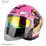 کلاه کاسکت سومان 523 مدل LADY-PINK