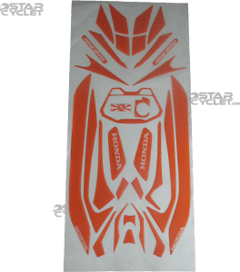 پد کامل ضد خش و ضد ضربه موتور سیکلت کلیک رنگ نارنجی