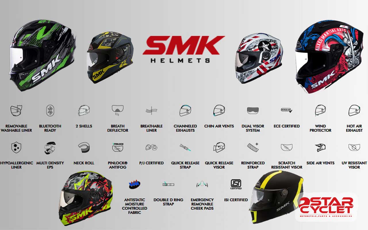 ویژگی کلاه کاسکت SMK