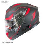 کلاه کاسکت فک متحرک ردلاین مدل NSH23 BLK-RED
