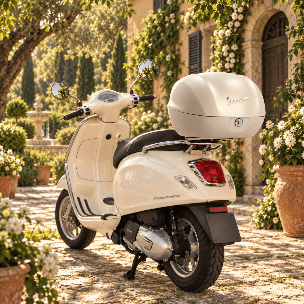 نمونه باکس موتورسیکلت پیاجیو مدل VESPA PRIMAVERA MATT BEIGE