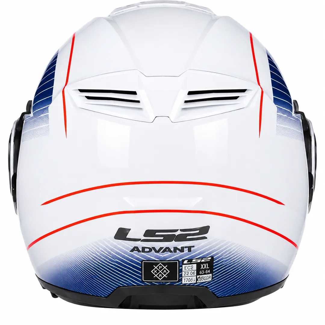 خرید کلاه کاسکت فول متحرک ال اس 2 مدل 12-906 ADVANT WHITE-BLUE از نمایندگی