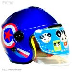 کلاه کاسکت بدون فک کودک مدل avenger-blu