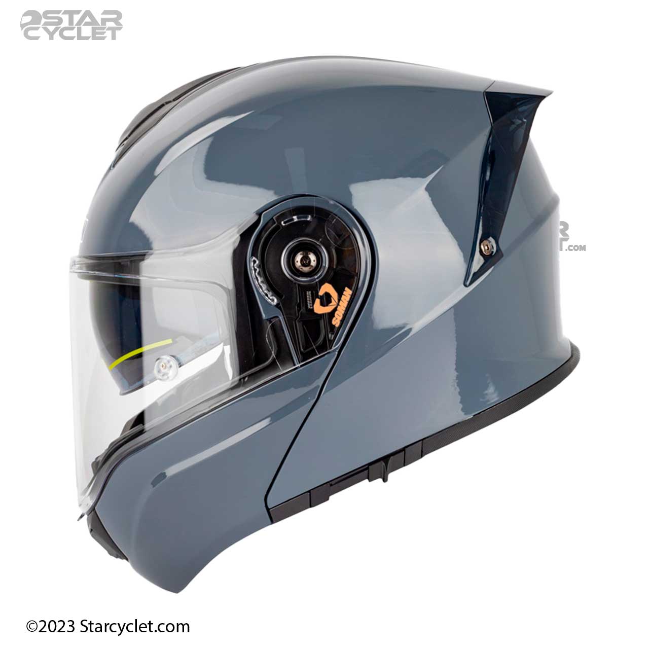 خرید کلاه کاسکت فک متحرک SOMAN مدل 965 UNICOLOUR NARDO-GREY