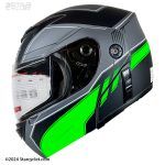 کلاه کاسکت فک متحرک DA1 مدل 102-GREEN