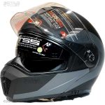 کلاه کاسکت فک متحرک ردلاین مدل BLK-GRY-NOPO