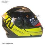 کلاه کاسکت فک متحرک دبلیو استاندارد مدل YELLO-BLK