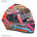 کلاه کاسکت فک ثابت SMK تایفون مدل MOTOR PINK (MA676)