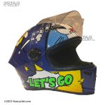 کلاه کاسکت فک ثابت راپیدو مدل 892-BLUE مناسب نوجوان و بانوان