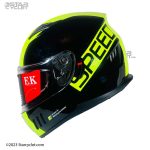 کلاه کاسکت فک ثابت EK مدل BLK-GREEN