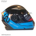 کلاه کاسکت فک متحرک دبلیو استاندارد مدل BLU-BLK