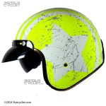 کلاه کاسکت وسپایی DA1 مدل STAR-YELLOW