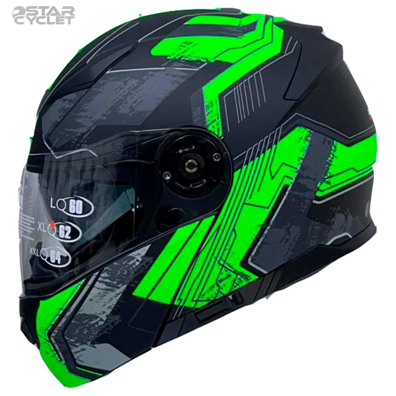 کلاه کاسکت فک متحرک راپیدو مدل 950 BLK-GRN