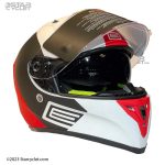 کلاه کاسکت فک ثابت اوریجین مدل STRADA BLK-RED