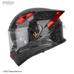 کلاه کاسکت فک ثابت سومان مدل X8 LEOPARD RED