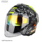 کلاه کاسکت سومان 523 مدل BULLDOG-GREEN