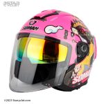 کلاه کاسکت سومان 523 مدل LADY-PINK