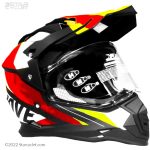 کلاه کاسکت فک ثابت اندرو راپیدو مدل 632-blk-rd-yl