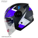 کلاه کاسکت بدون فک DA1 مدل 402 windy-blue