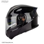 کلاه کاسکت فک متحرک سومان 965 مدل UNICOLOUR-BLACK