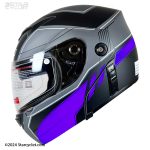 کلاه کاسکت فک متحرک DA1 مدل 102-BLUE