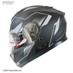 کلاه کاسکت فک متحرک ردلاین مدل NSH23 BLK-GRAY