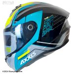 کلاه کاسکت فک ثابت AXXIS مدل SONAR-GRN-BLU