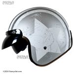 کلاه کاسکت وسپایی DA1 مدل STAR-SILVER