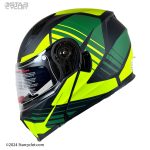 کلاه کاسکت فک متحرک DA1 مدل BLACK-YELLOW105