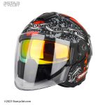 کلاه کاسکت سومان 523 مدل BULLDOG-RED