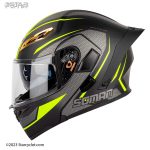 کلاه کاسکت فک متحرک سومان 955 مدل CARBON-YELLOW