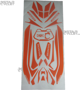 پد کامل ضد خش و ضد ضربه موتور سیکلت کلیک رنگ نارنجی