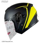 کلاه کاسکت بدون فک DA1 مدل 405 BLK-YELLOW