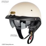 کلاه کاسکت نیمه سومان مدل WHITE