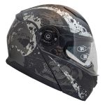 کلاه کاسکت فک متحرک راپیدو مدل BONE-BLKMT