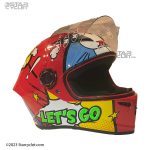 کلاه کاسکت فک ثابت راپیدو مدل 892-RED مناسب نوجوان و بانوان