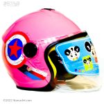 کلاه کاسکت بدون فک کودک مدل avenger-pnk