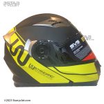 کلاه کاسکت فک متحرک دبلیو استاندارد مدل YELLO-BLK-MT