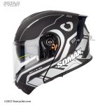 کلاه کاسکت فک متحرک سومان 965 مدل MOODY-SILVER