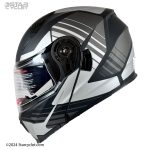 کلاه کاسکت فک متحرک DA1 مدل BLACK-GREY105